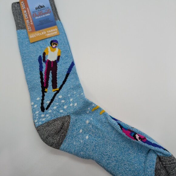Socksmith – Ski Slopes - Recycled Cotton Blend Socks - Large - Picture 2 of 2